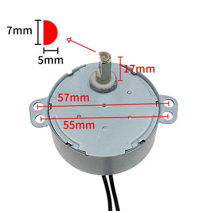 TYJ50-8A7 AC 220V-240V 2.5/3r/min 4/5rp CW CCW 50/60Hz 4W Claw Pole Permanent Magnet Synchronous Motor Electric Fan Shaking Head