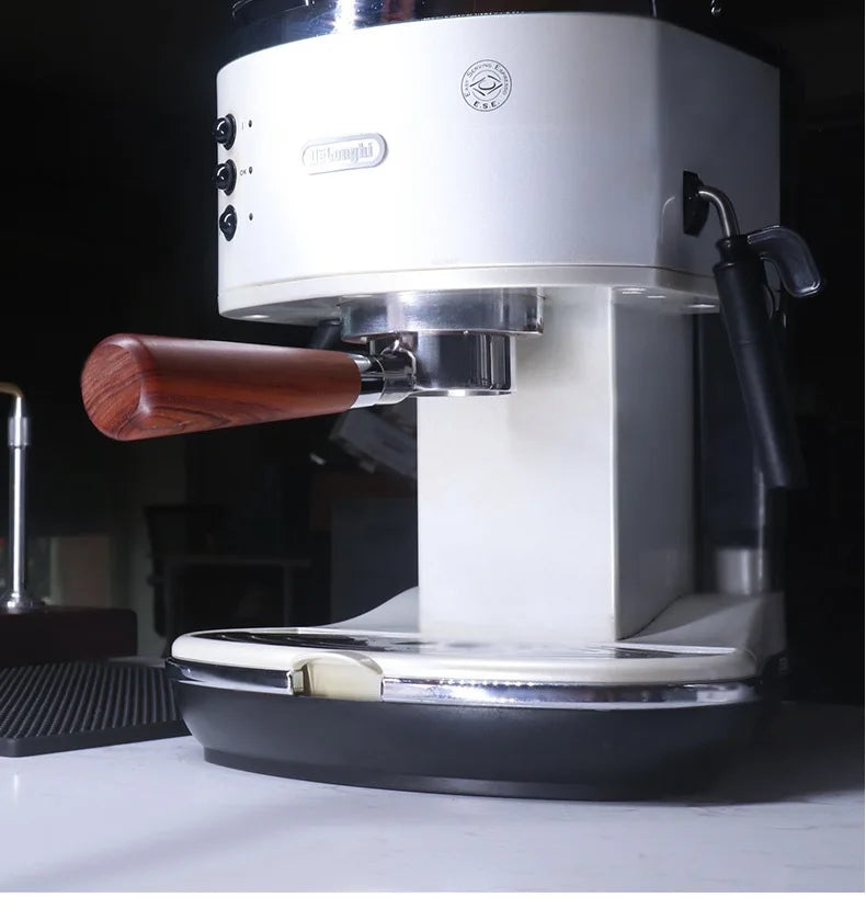 51mm Coffee Basket Delong ECO310 Mmodified Solid Wood Handle Two Ears Stainless Steel Bottomless Portafilter Barista Accessories