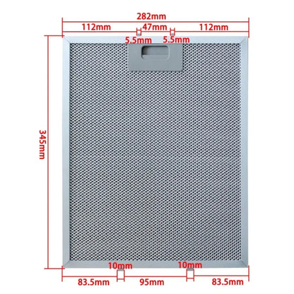 3pcs 345x282mm Aluminum Grease Filter For TEKA DBB90 Range Hood Metal Mesh Oil Trap Kitchen for exhaust Fan Replacement Parts