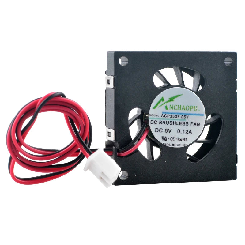 ACP3507-05Y ACP3507-12Y 3.5cm 35mm 2-Pin Centrifugal Blower Fan DC5V/12V Cooling Fan for Projectors And Printers 35x35x7mm