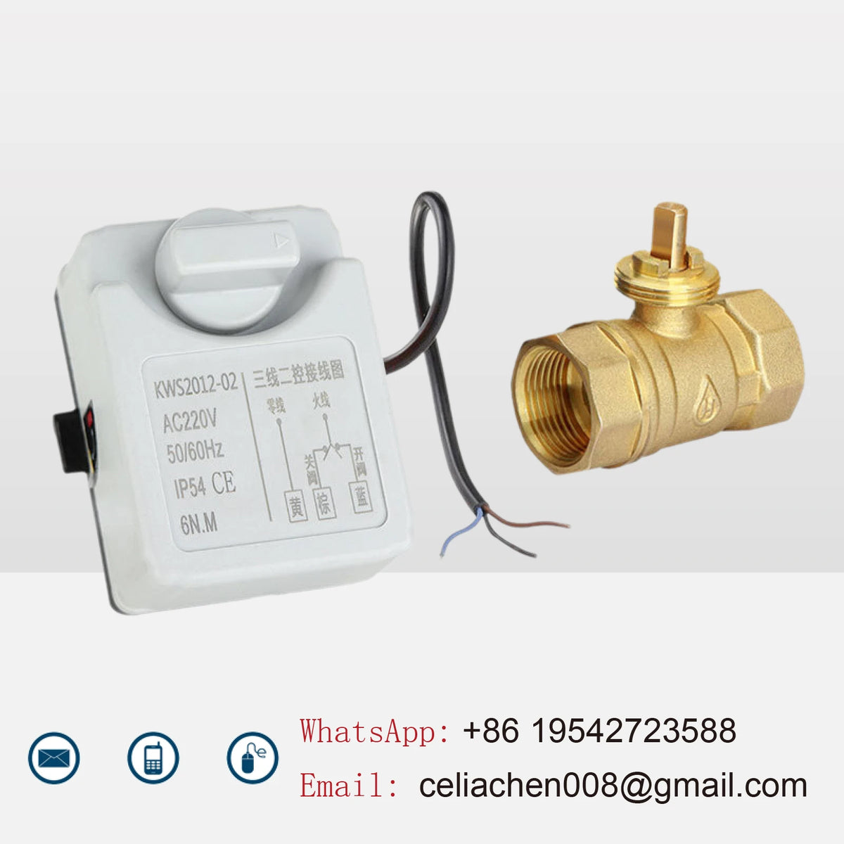 AC220V 24V Electric Brass Motorized Ball Valve 2/3 Way Manual Override Three Wire Control Water Shut Off Valve for Solar HVAC