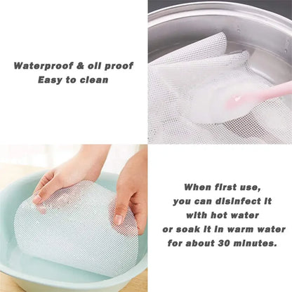 4pcs Silicone Steamer Mat Reusable Round Mesh Liner Non Stick Steaming Pad for Buns Dumplings Dim Sum Baking Pastry Kitchen Use