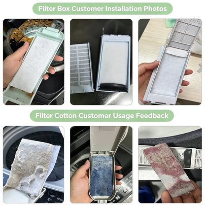Washing Machine Filter Cotton Pads, Filter Cotton, Washing Machine Filter Box Filter Pads Accessories, Filter Net Box Filter Sponge