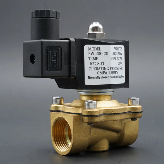 Solenoid Valve Water Valve Normally Close Brass Valves 220V12V24V Air Water Gas Diaphragm Valve 1/4" 3/8" 1/2" 3/4" 1" 2"
