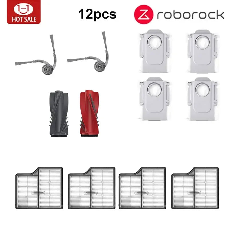 Accessories Compatible with Roborock Saros 10 robot vacuum cleaner Parts Main Roller Side Brush Filter Mop Cloth Dust Bag