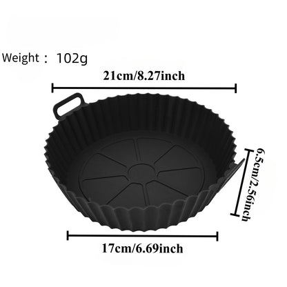 Reusable Air Fryer Liner, Divided Air Fryer Baking Pan, Silicone Baking Mat Cake Mold
