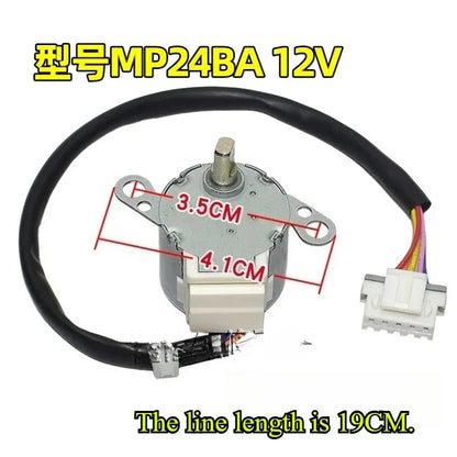 MP24BA Air Conditioning Parts Swing Motor Micro Stepper Motor 12V DC 4-Phase 5-Wire Flat Shaft Line Length 15CM/19CM/41CM