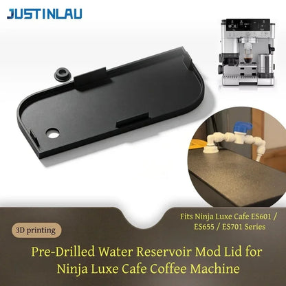 JUSTINLAU 3D Printed Water Reservoir Drilled＆Modified Lid for Ninja Luxe Cafe ES601/ES655/ES701 Coffee Machine Home Barista Tool