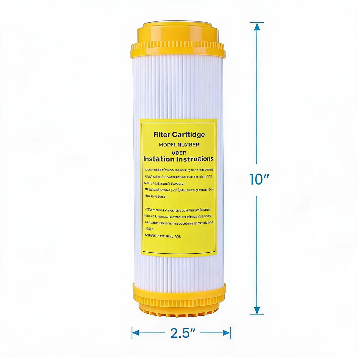 10" x 2.5" Water Softener Filter Cartridge, Ion Exchange Resin for Home RO System, Hard Water Scale Remover