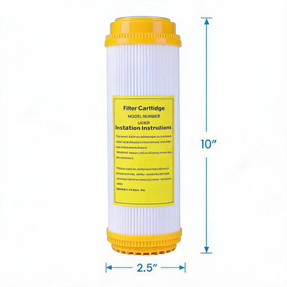 10" x 2.5" Water Softener Filter Cartridge, Ion Exchange Resin for Home RO System, Hard Water Scale Remover