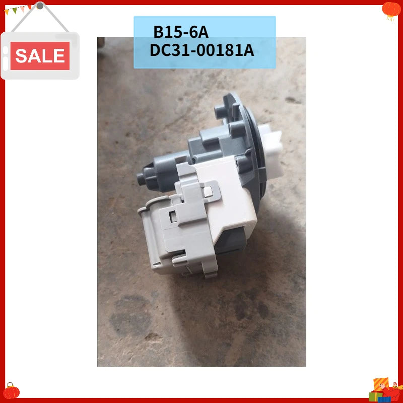 B15‑6A DC31‑00181A Drain Pump Motor, Washing Machine Repair Accessory Compatible with Samsung