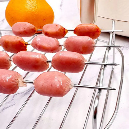 Stainless Steel Air Fryer Basket Tray Airfryer Rack Versatile Roasting Rack Air Fryer Holder Kitchen Supplies Baking Accessories