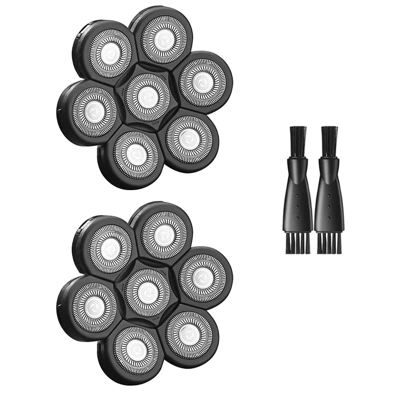 7D Electric Shavers Replacement Heads Bald Replacement Heads Razor Blades for Electric Razors Head Shaver Replacement