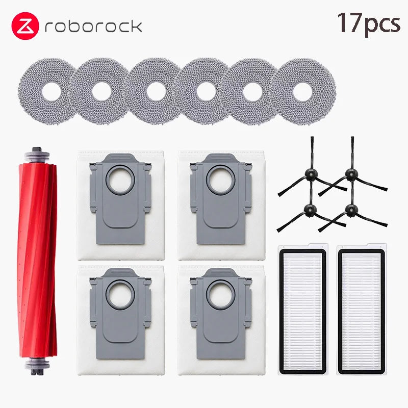 Compatible with Roborock Q Revo MaxV/Q Revo S/Q Revo Pro Robot Vacuums Cleaner Accessory Dust Bag Main Side Brush HEPA Filter Mop Cloths Spa