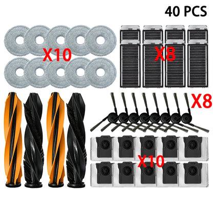 For Dreame L40s Ultra / L40s Pro Ultra Vacuum Cleaner Replacement Accessories Main Side Brush HEPA Filter Mop Cloths Dust Bag