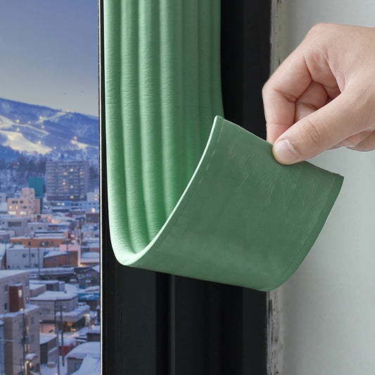 Winter Window Seal Strip 2m X 8cm High Elastic Insulation Tape Self-Adhesive Draft Stopper Cold Proof Door Gap Seal