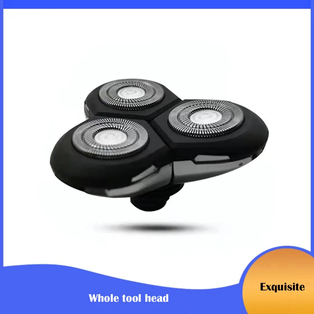 Replacement Men Electric Shaver Heads 3 Cutter Spare Beard Razor Blades 4D Floating Extra Head Stainless Steel