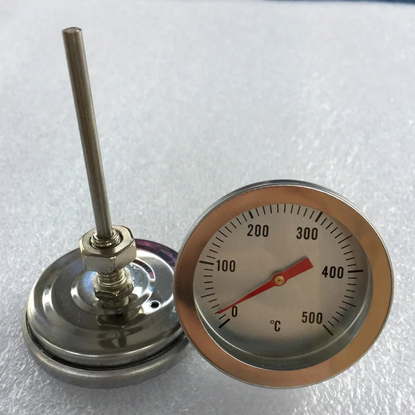 Stainless Steel BBQ Thermometer Meat Temperature Meter Barbecue Food Kitchen Cooking Grill Temperature Pit Gauge Tools 0-500℃