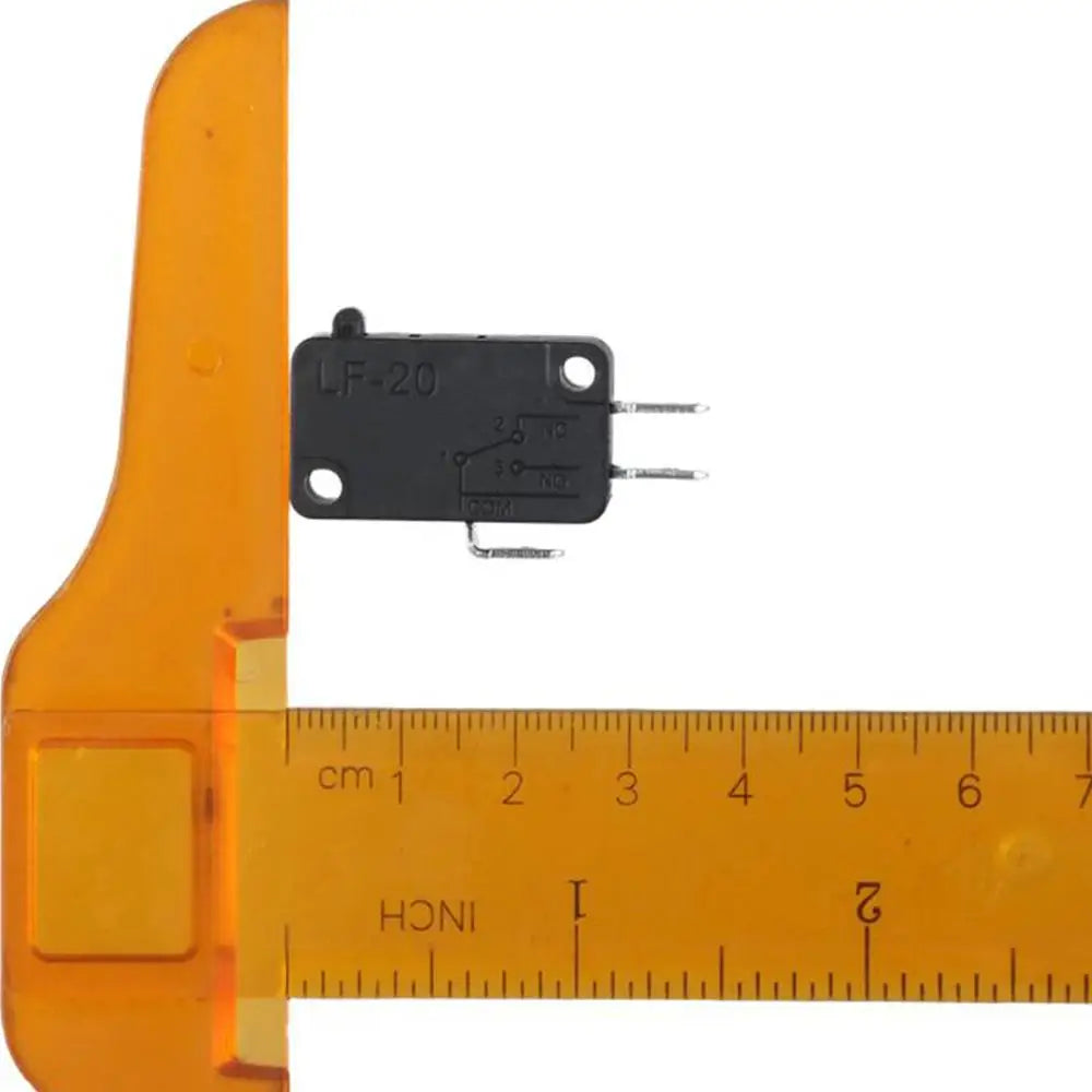 12Pcs Practical 125V/250V 16A SPDT Snap Action Button Black Connector Actuator Replacement Accessories Microwave Oven Door