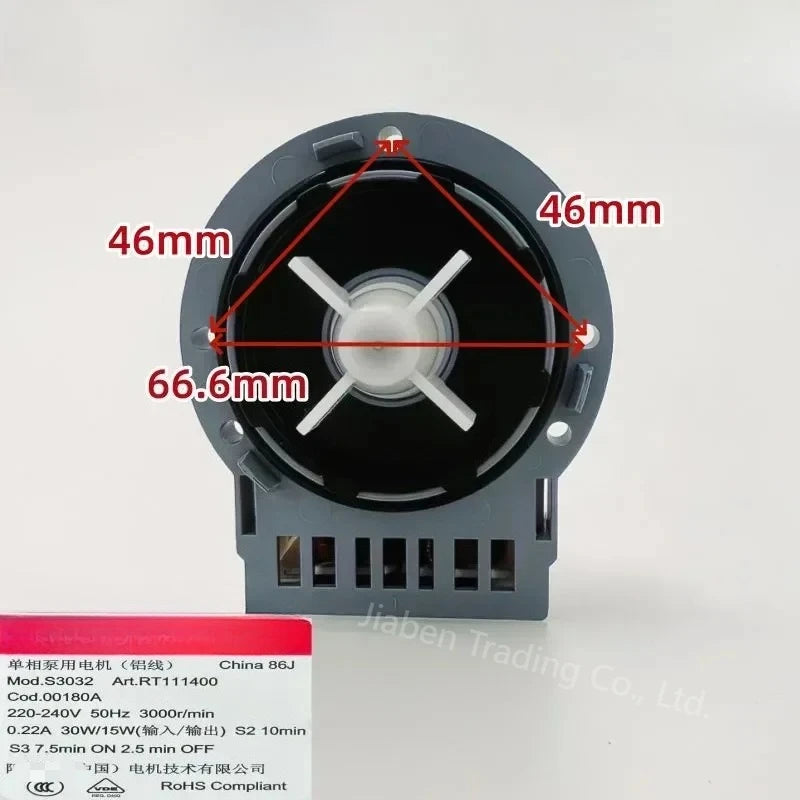For Askoll 00180A 30008D Compatible with Samsung LG Drum Washing Machine Drain Pump