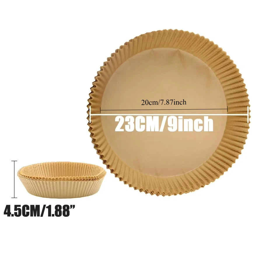 Cooking Paper Air Fryer Disposable Paper Square Round Baking Barbecue Plate NonStick Mat Kitchen Oven Oil Absorbing Paper Tool