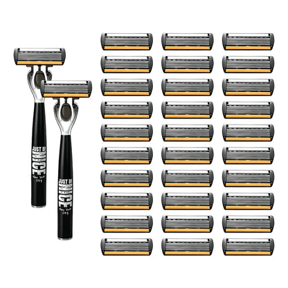 Manual Razor Set with Six-Layer Blades