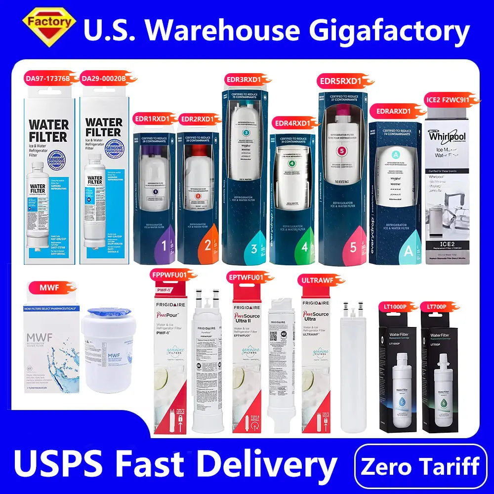 Refrigerator Water Filter Collection DA97-17376B DA29-00020B Compatible with GE MWF EDR1RXD1 EDR2RXD1 EDRARXD1 FPPWFU01 EPTWFU01