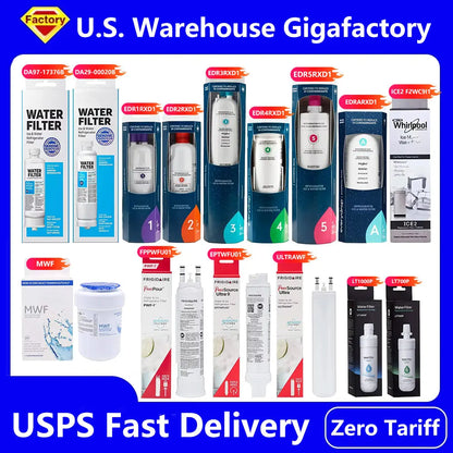 Refrigerator Water Filter Collection DA97-17376B DA29-00020B Compatible with GE MWF EDR1RXD1 EDR2RXD1 EDRARXD1 FPPWFU01 EPTWFU01