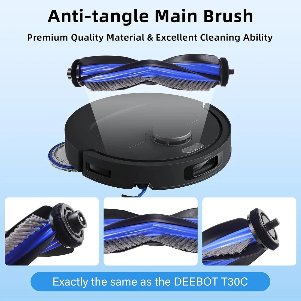 For Ecovacs T30C / T30C OMNI Vacuum Cleaner Replacement Accessories Main Side Brush HEPA Filter Mop Cloths Dust Bag Spare Parts