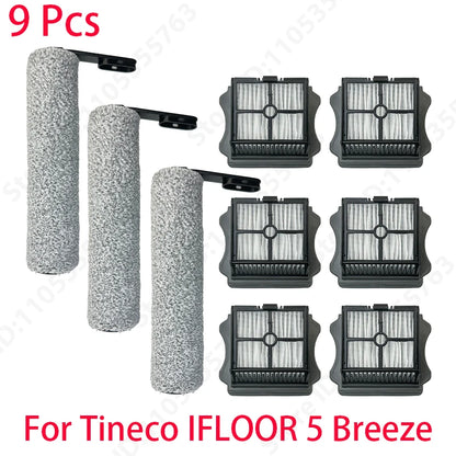 For Tineco IFLOOR 5 Breeze Complete Wet/Dry All-in-One Vacuum Cleaner Spare Parts Brush Roller and HEPA Filter Replacement Acces