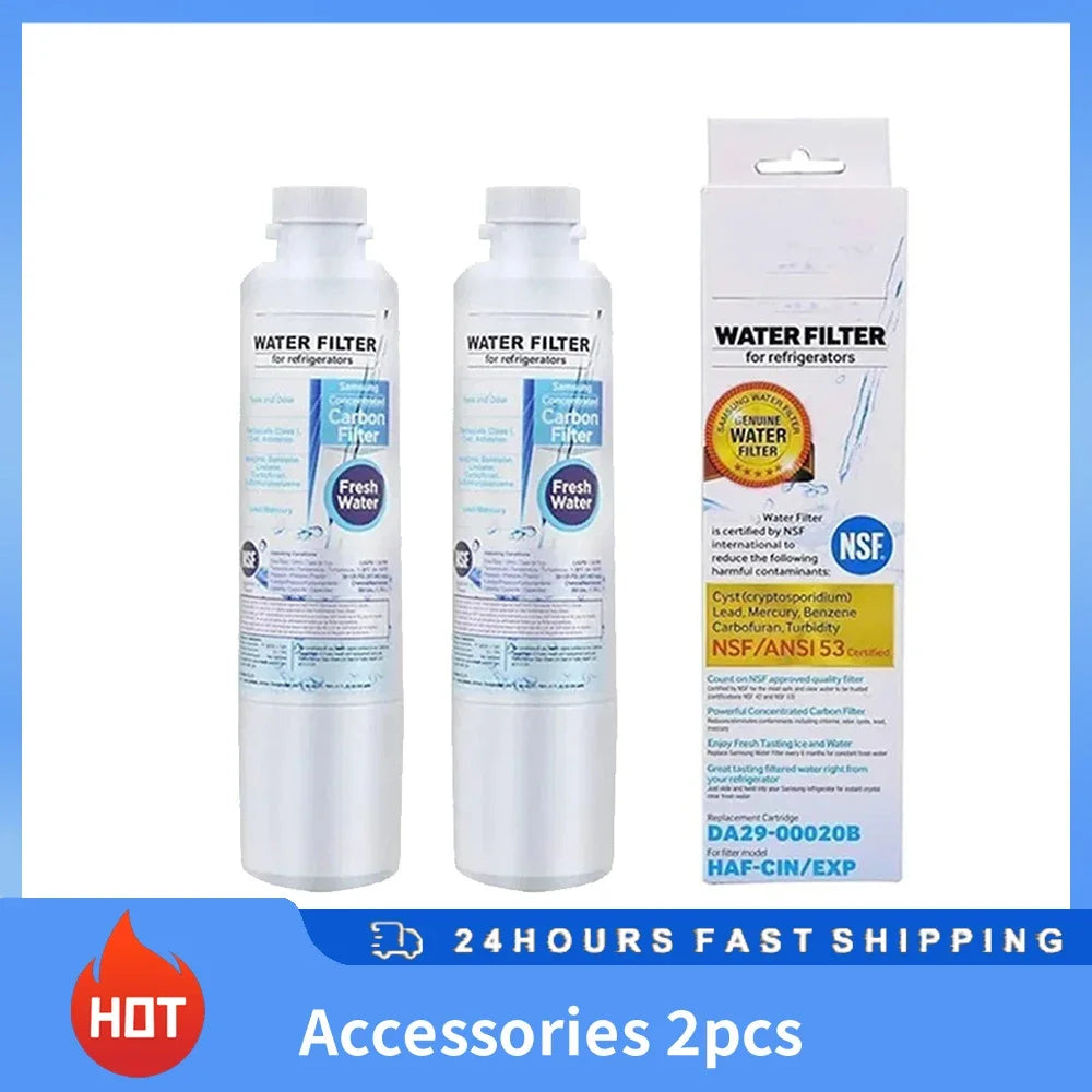 Replacement Refrigerator Filter DA29-00020B HAF CIN EXP 46-9101 High Performance Cartridge Packaging with three-star logo