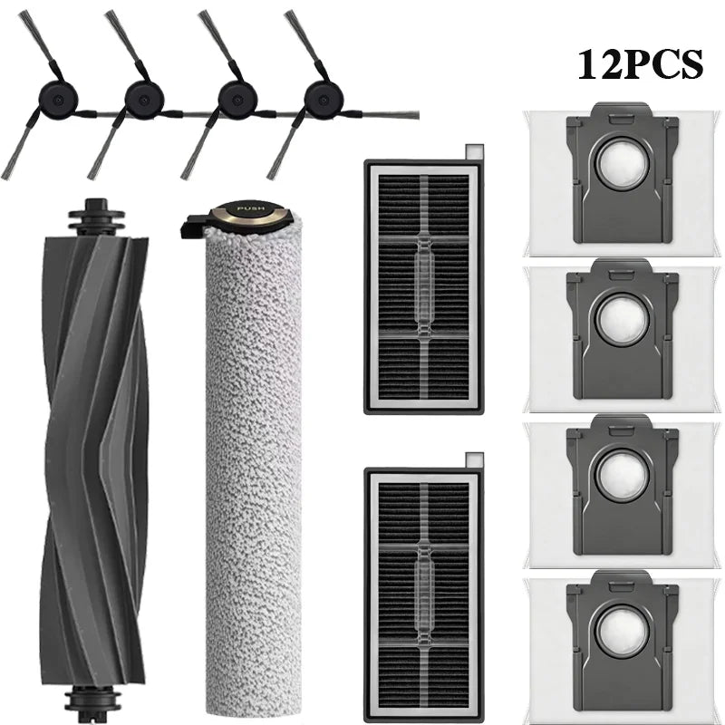 For MOVA S70 Roller/S70 Ultra Roller/S70 Pro Roller Robot Vacuum Dust Bags Mop Main Side Brushes Cloths HEPA Filters Spare Parts