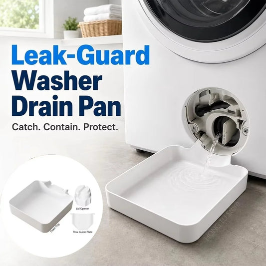 Washing Machine Drain Tray Suit Effectively Prevent Ground Overflow Water Collector Drainage Pump Lint Filter Cleaning Tray