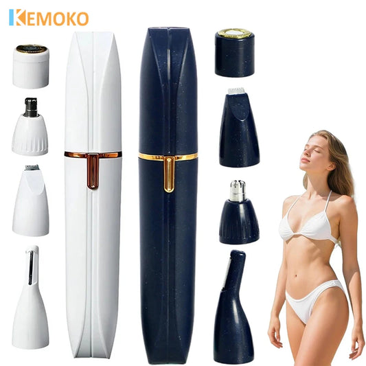 Electric Shaver & Body Hair Trimmer — Attachment Options