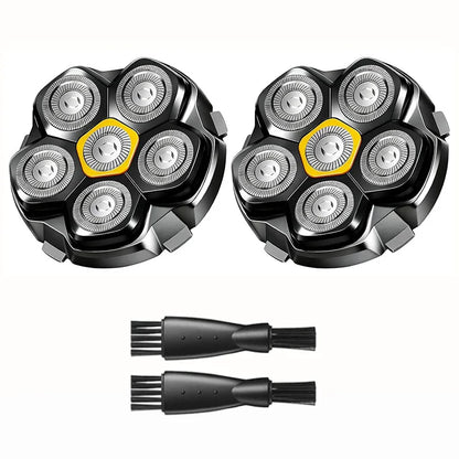 6 Blade Magnetic Replacement Shaving Heads Compatible with 6D Blade Head Compatible with Head Shavers for Bald Men
