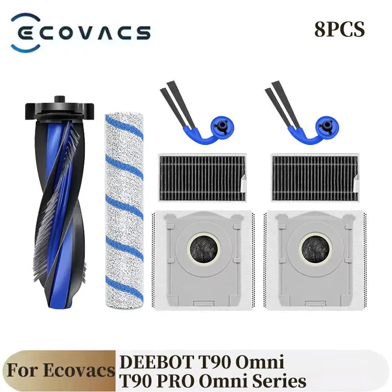 For ECOVACS DEEBOT T90 Omni / T90 PRO Omni Series Robot Vacuum Cleaners Main Brush Mop Cloth Dust Bag Side Brush Filter Parts