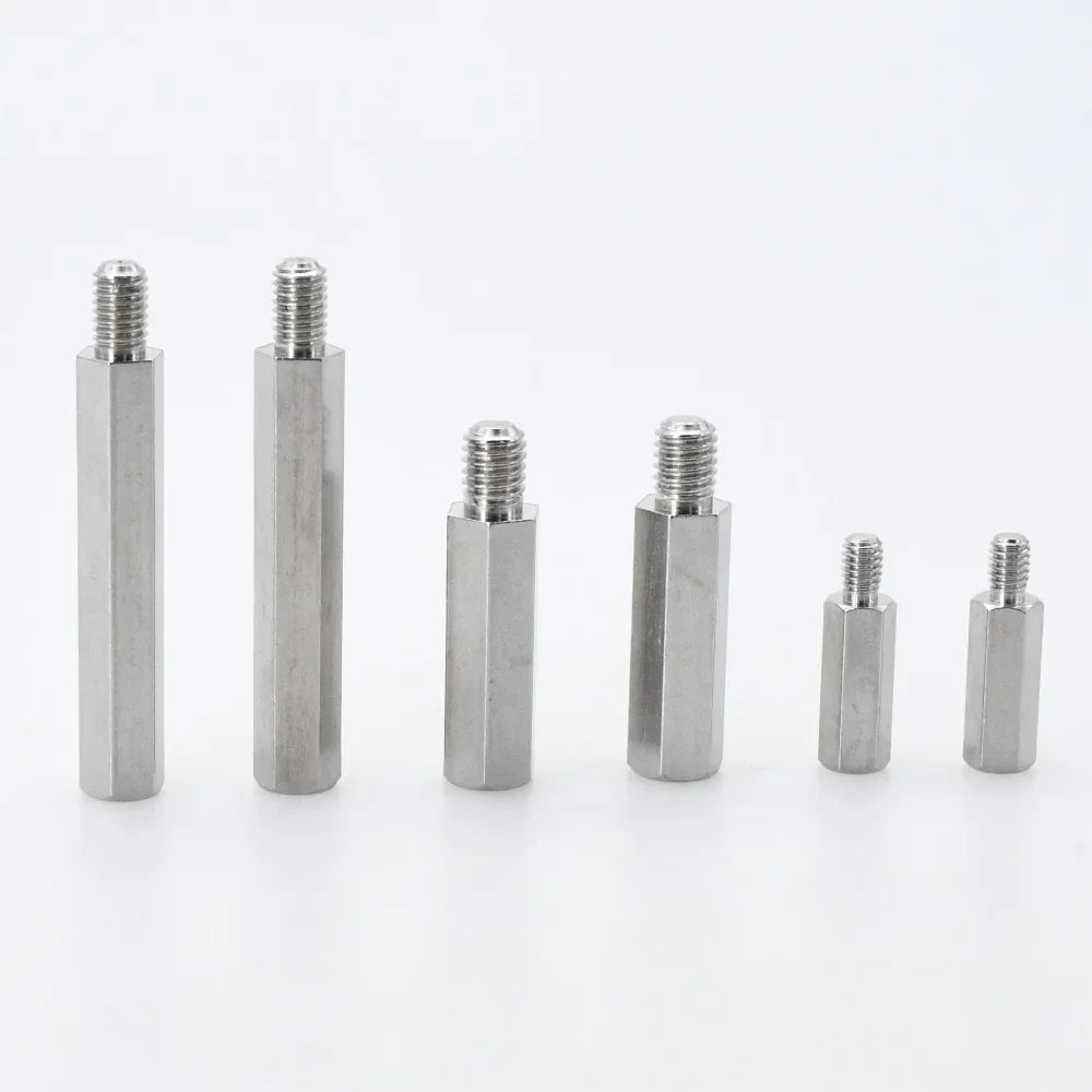 Male to Female Hex Standoff Motherboard Rack Stud Mount Spacer Column Stainless Steel Screws Bolts Standoffs M2 M2.5 M3 M4 M5 M6