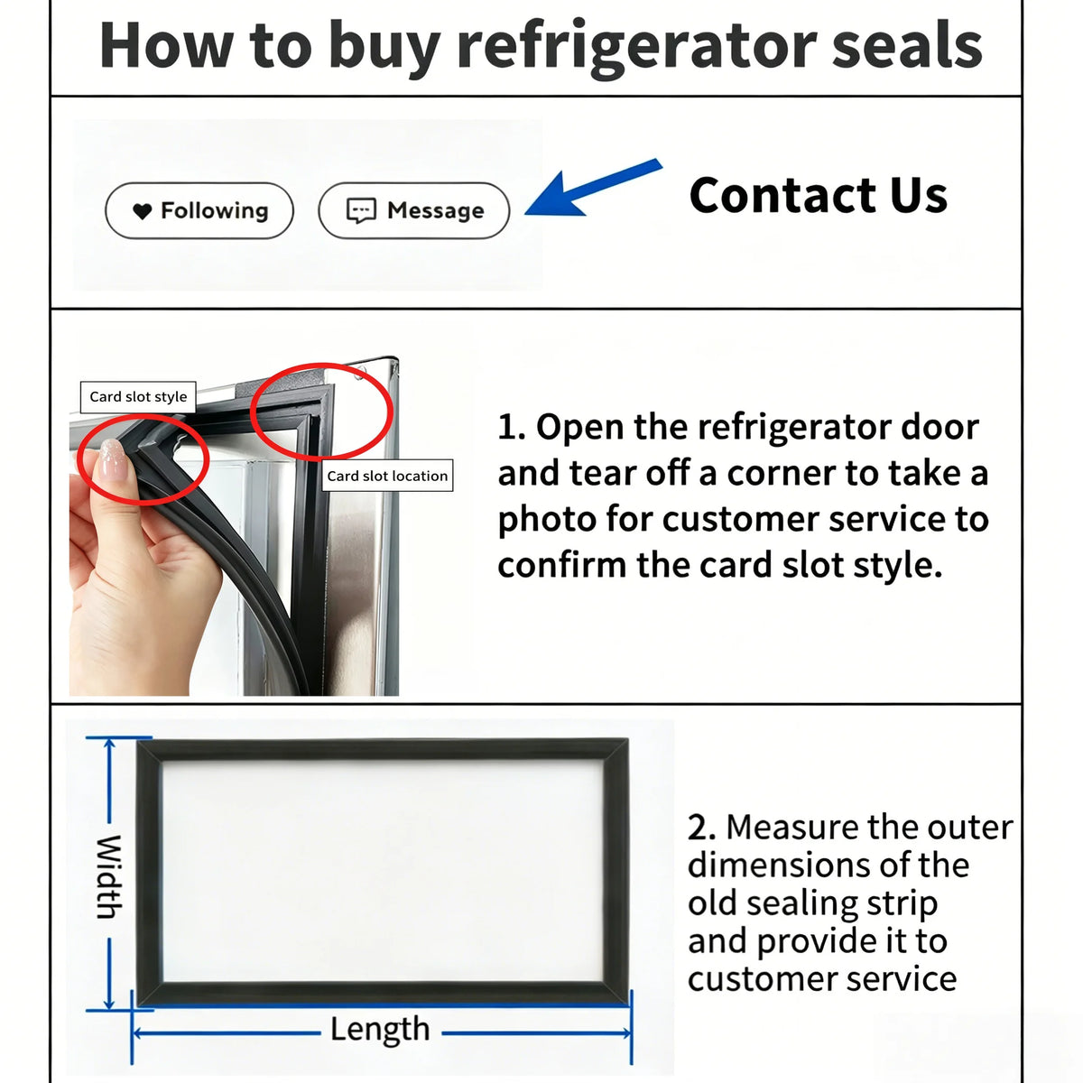 Refrigerator Door Seal — 5M — PVC Magnetic — Custom Size