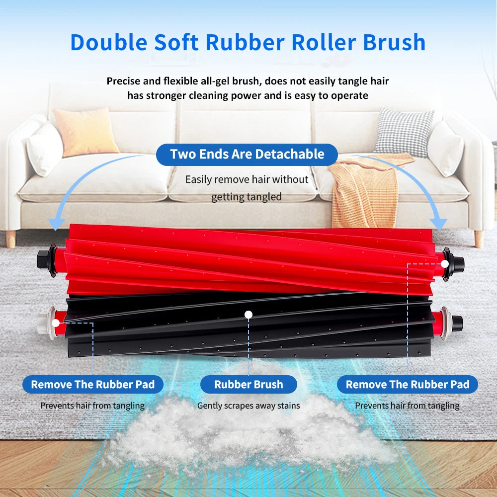 Main Roller Brush Compatible with Roborock P10S Pro P10S Pro Plus S8 PRO MAXV S8 MaxV Ultra G20S V20 Robot Vacuum Roller Brush Parts