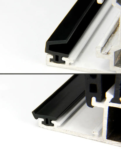 1/3/5M Aluminum Alloy Door Window Soundproof Strip Bridge Cutoff Silicon Sealing Strips Card Slot Type Windproof Dust-Proof Seal