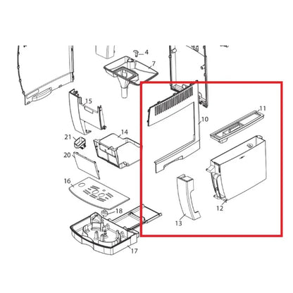 Compatible with ECAM Series Accessories Such As Delong Fully Automatic Coffee Machine Water Tank 22.110/350.15, Etc
