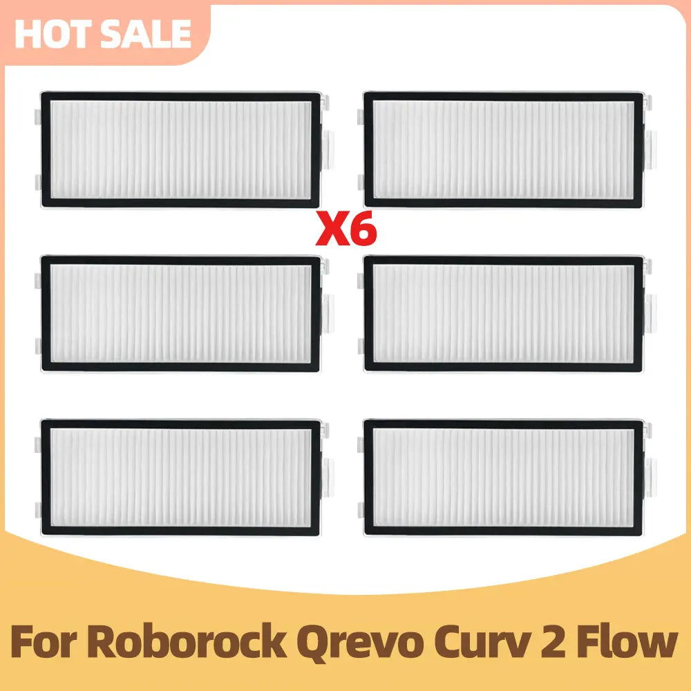 Compatible with Roborock Qrevo Curv 2 Flow / Qrevo Edge 2 Flow / Saros 20 Flow Roller Mop Main Side Brush Filter Dust Bag Parts