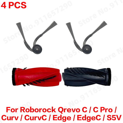 Compatible with Roborock Qrevo C/C Pro/Curv/CurvC/Edge/EdgeC/S5V Compatible Main Side Brush, Mop Cloth, Dust Bag & Filter Set