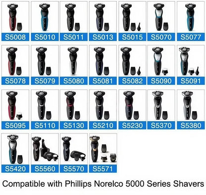 Replacement SH50/52 Complete Head Assembly Compatible with Philips Norelco Series 5000 Shavers