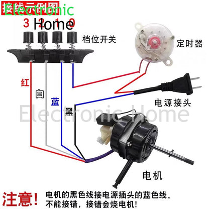 1PCS Electric Fan Shaking Motor Pure Copper Motor Fan Accessories 14 Inch 16 Inch 18 Inch Mechanical 3-Speed 60W