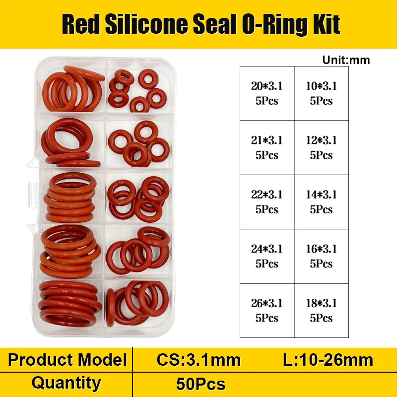 Silicone O Ring Coffee Machine Silicone VMQ O-Ring Seal Washer Plumbing Gasket High Temperature Oring