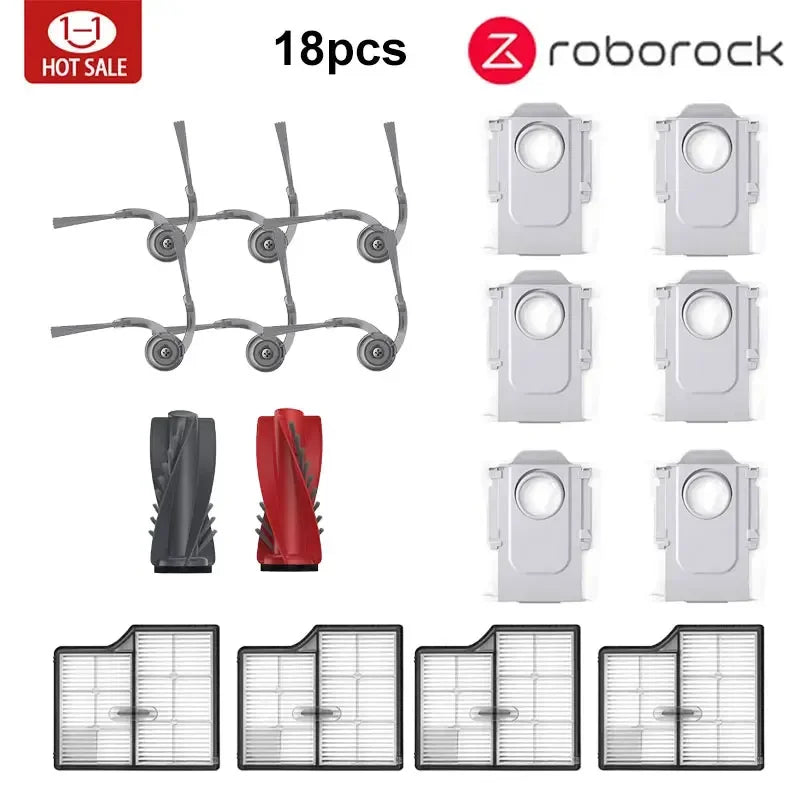 Accessories Compatible with Roborock Saros 10 robot vacuum cleaner Parts Main Roller Side Brush Filter Mop Cloth Dust Bag