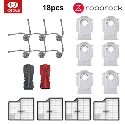 Accessories Compatible with Roborock Saros 10 robot vacuum cleaner Parts Main Roller Side Brush Filter Mop Cloth Dust Bag