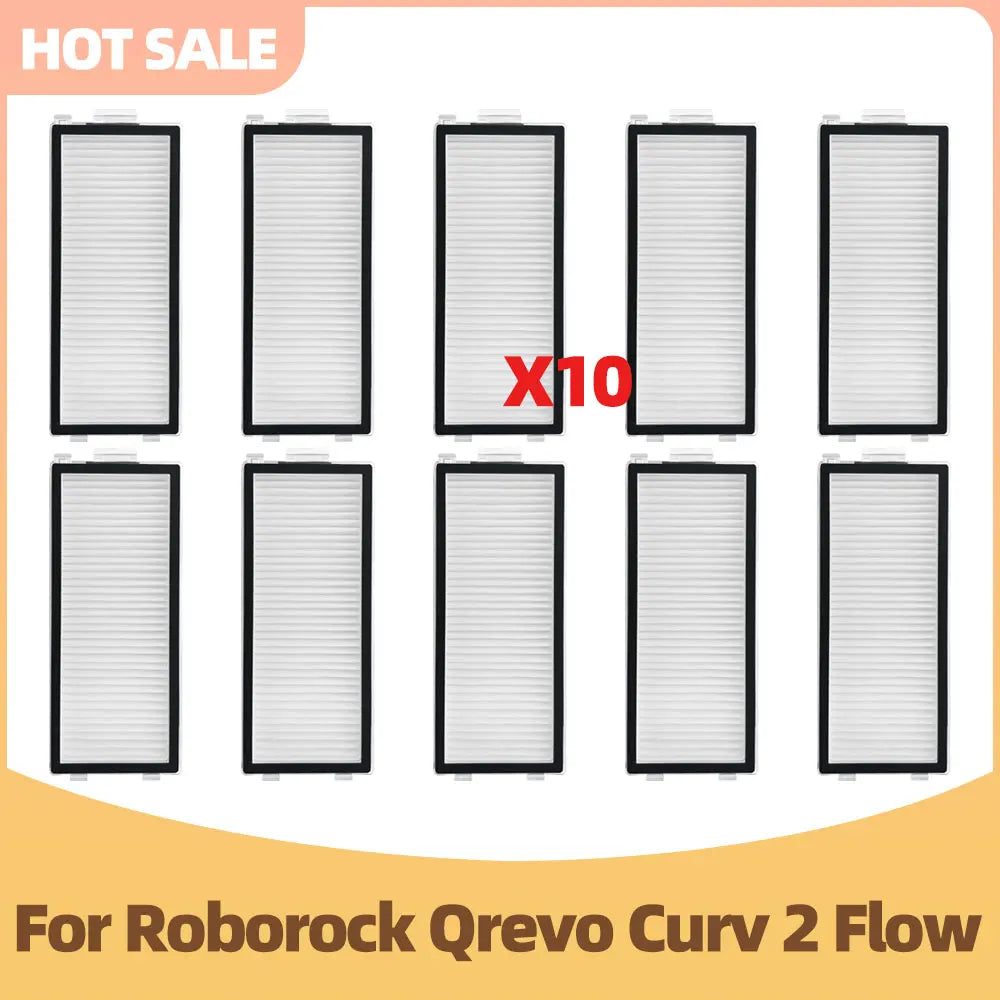 Compatible with Roborock Qrevo Curv 2 Flow / Qrevo Edge 2 Flow / Saros 20 Flow Roller Mop Main Side Brush Filter Dust Bag Parts