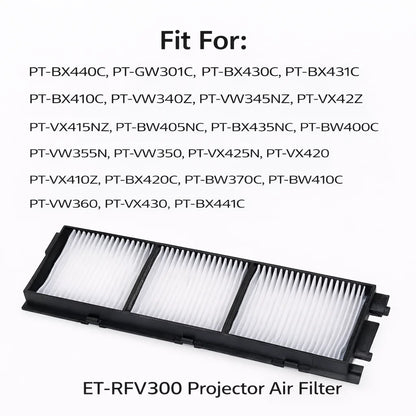 Replacement Projector Air Filter — ET-RFV300 / PT-BX440C / BX430C / BX431C / BX410C — Model Options — 1 Pack